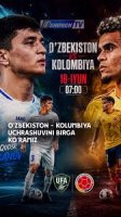 O‘zbekiston — Kolumbiya: JCh-2026 Jonli efir o‘yini onlayn tomosha qilish